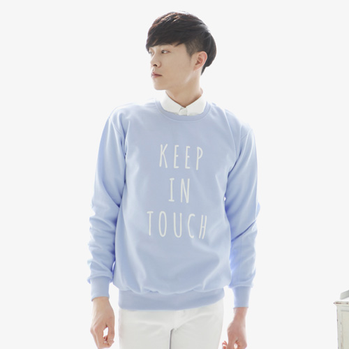 [UNISEX] KEEP IN TOUCH 맨투맨 (스카이블루)